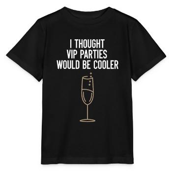 I Thought VIP Parties Would Be Cooler Ironie VIP - Stanley/Stella Kinder T-Shirt MINI CREATOR  - Schwarz - Vorne - Mikhail (115cm)