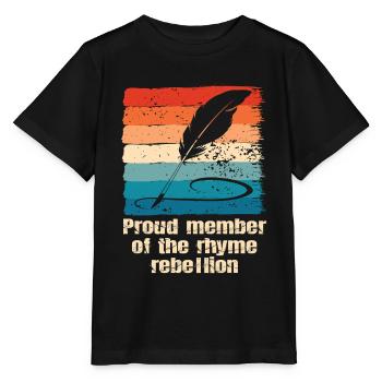 Poetry Slam Rhyme Rebellion Slam Poetry - Stanley/Stella MINI CREATOR Kids’ T-Shirt - black - Front - Mikhail (115cm)