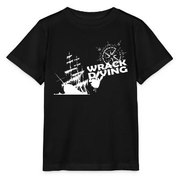Diver sailing boat wreck compass rose - Stanley/Stella MINI CREATOR Kids’ T-Shirt - black - Front - Mikhail (115cm)