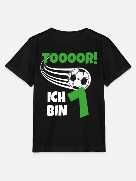 Fussballspieler Kindergeburtstag 7 Jahre - Stanley/Stella Kinder T-Shirt MINI CREATOR - Schwarz