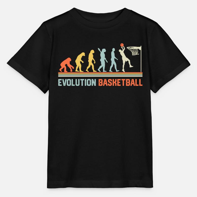 Basketball Evolution - Stanley/Stella Kinder T-Shirt MINI CREATOR  - Schwarz