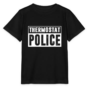 Mens Thermostat Polizei für einen Vatertag Polizei - Stanley/Stella Kinder T-Shirt MINI CREATOR  - Schwarz - Vorne - Mikhail (115cm)