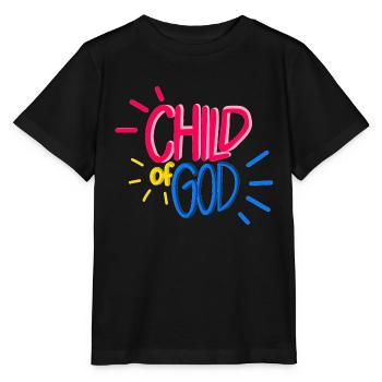 Enfant de Dieu - design chrétien - coloré - T-shirt bio MINI CREATOR Stanley/Stella Enfant - noir - Devant - Mikhail (115cm)