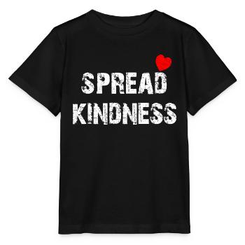 Spread kindness and love - Stanley/Stella MINI CREATOR Kids’ T-Shirt - black - Front - Mikhail (115cm)