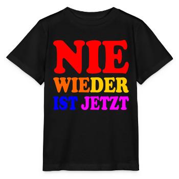 Nie wieder ist jetzt - Stanley/Stella Kinder T-Shirt MINI CREATOR  - Schwarz - Vorne - Mikhail (115cm)