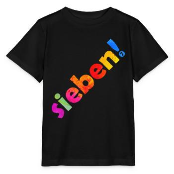 SIEBEN 7 JAHRE 7. GEBURTSTAG - Stanley/Stella Kinder T-Shirt MINI CREATOR  - Schwarz - Vorne - Mikhail (115cm)