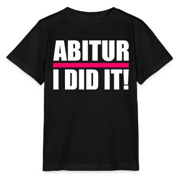 Abitur - Stanley/Stella Kinder T-Shirt MINI CREATOR  - Schwarz - Vorne - Mikhail (115cm)
