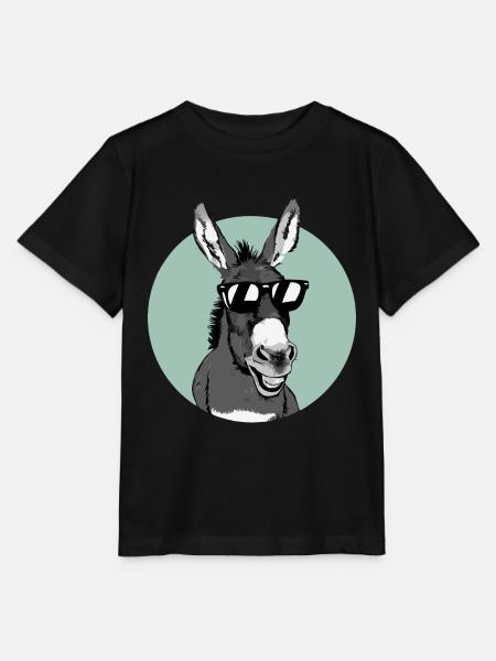 Esel Eselchen Maultier Muli - Stanley/Stella Kinder T-Shirt MINI CREATOR  - Schwarz