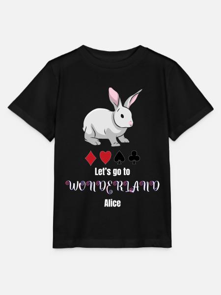 Alice au pays des merveilles - T-shirt bio MINI CREATOR Stanley/Stella Enfant - noir