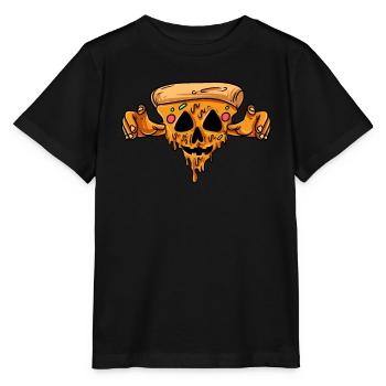 Tranche de pizza - T-shirt bio MINI CREATOR Stanley/Stella Enfant - noir - Devant - Mikhail (115cm)