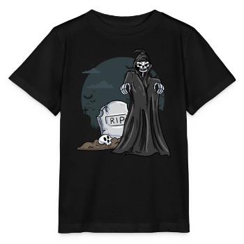Pierre tombale du cimetière des squelettes - T-shirt bio MINI CREATOR Stanley/Stella Enfant - noir - Devant - Mikhail (115cm)