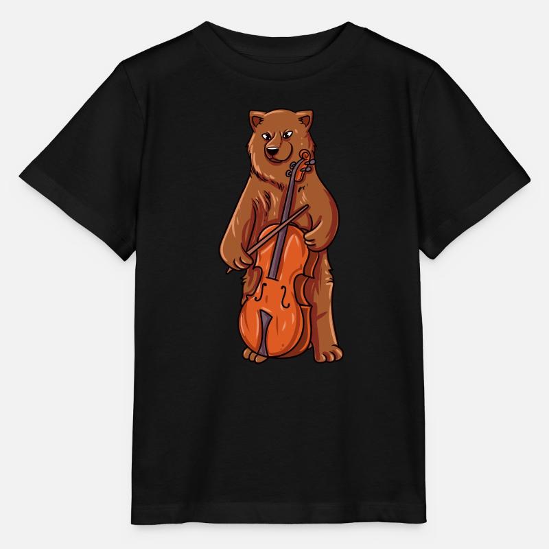 Cello spielen - Stanley/Stella Kinder T-Shirt MINI CREATOR  - Schwarz