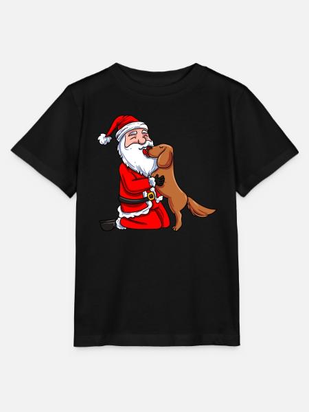 Weihnachtsmann Welpe - Stanley/Stella Kinder T-Shirt MINI CREATOR - Schwarz