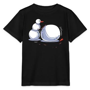 Bonhomme de neige - T-shirt bio MINI CREATOR Stanley/Stella Enfant - noir - Devant - Mikhail (115cm)