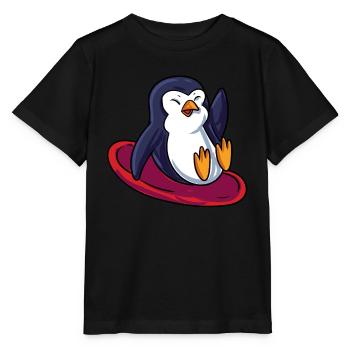 Penguin Sledge - Stanley/Stella MINI CREATOR Kids’ T-Shirt - black - Front - Mikhail (115cm)
