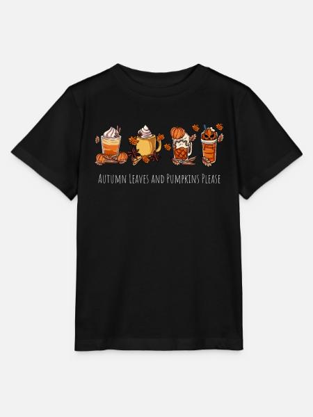 Kürbis Herbst Kaffeebecher - Stanley/Stella Kinder T-Shirt MINI CREATOR - Schwarz