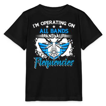Exploitation par l’opérateur de fréquences radioamateurs - T-shirt bio MINI CREATOR Stanley/Stella Enfant - noir - Devant - Mikhail (115cm)