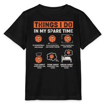 Basketteur de basket-ball - T-shirt bio MINI CREATOR Stanley/Stella Enfant - noir - Devant - Mikhail (115cm)