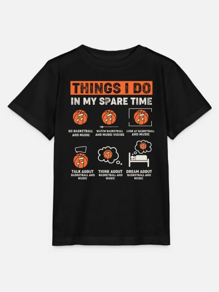 Basketball Basketballer - Stanley/Stella T-shirt MINI CREATOR til børn - sort