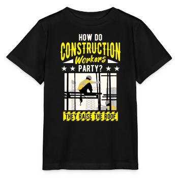Travailleurs de la construction d’infrastructures, de la construction - T-shirt bio MINI CREATOR Stanley/Stella Enfant - noir - Devant - Mikhail (115cm)