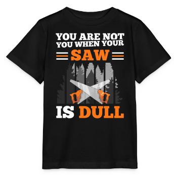 Kettensäge Schnitzen Holzfäller Baumpfleger - Stanley/Stella Kinder T-Shirt MINI CREATOR  - Schwarz - Vorne - Mikhail (115cm)