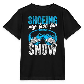 Raquette En raquettes Randonnée hivernale - T-shirt bio MINI CREATOR Stanley/Stella Enfant - noir - Devant - Mikhail (115cm)