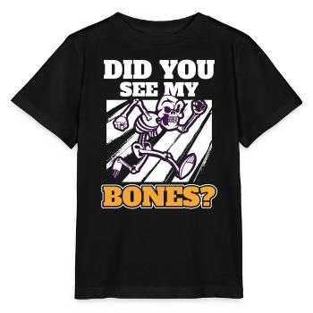 squelette crâne gothique Halloween horreur - T-shirt bio MINI CREATOR Stanley/Stella Enfant - noir - Devant - Mikhail (115cm)