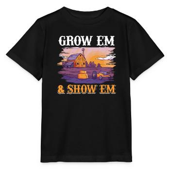 Grow Em & Show Em Drôle Ferme Agricole Liebhabe - T-shirt bio MINI CREATOR Stanley/Stella Enfant - noir - Devant - Mikhail (115cm)