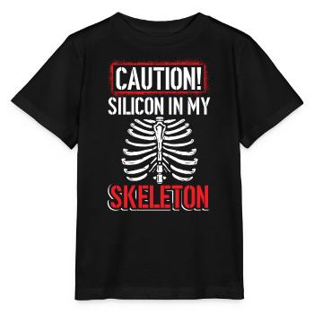 Grufti Skulls Halloween Muscle Bones - T-shirt bio MINI CREATOR Stanley/Stella Enfant - noir - Devant - Mikhail (115cm)