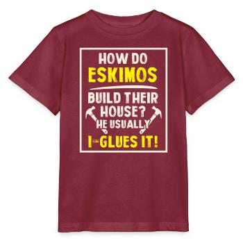 Construction Carpenter Workers - Stanley/Stella MINI CREATOR Kids’ T-Shirt - burgundy - Front - Kain (125cm)