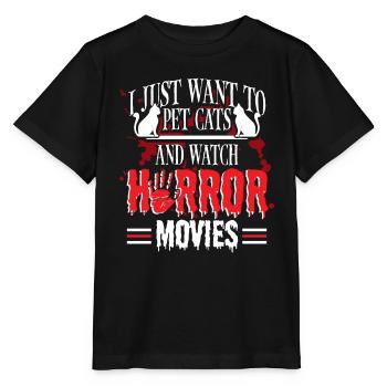 Regardez le film d’horreur Cult Pet Cats - T-shirt bio MINI CREATOR Stanley/Stella Enfant - noir - Devant - Mikhail (115cm)