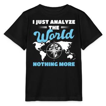 Cartographie Carte Cartographe - T-shirt bio MINI CREATOR Stanley/Stella Enfant - noir - Devant - Mikhail (115cm)