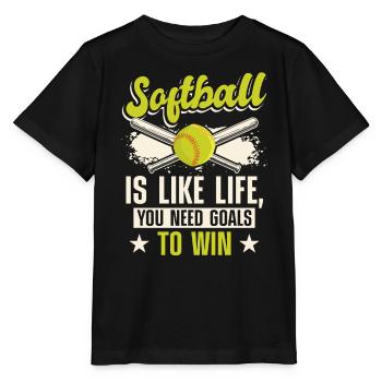 Jeu de balle d’entraîneur de softball - T-shirt bio MINI CREATOR Stanley/Stella Enfant - noir - Devant - Mikhail (115cm)