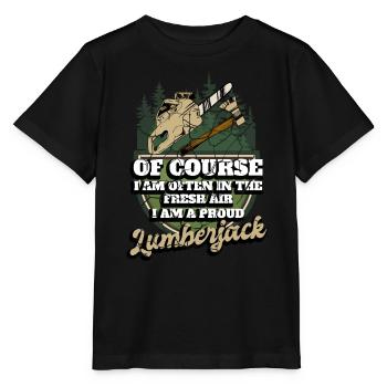 Tronçonneuse Sculpture Bois Outdoorsman Pride Wood - T-shirt bio MINI CREATOR Stanley/Stella Enfant - noir - Devant - Mikhail (115cm)