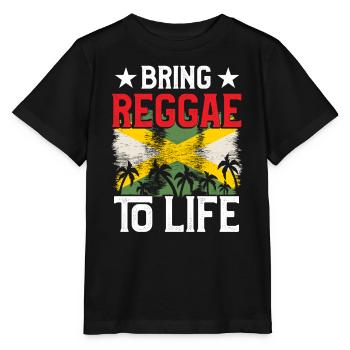 Punk Rap Music Rastafari Jamaican - Stanley/Stella MINI CREATOR Kids’ T-Shirt - black - Front - Mikhail (115cm)