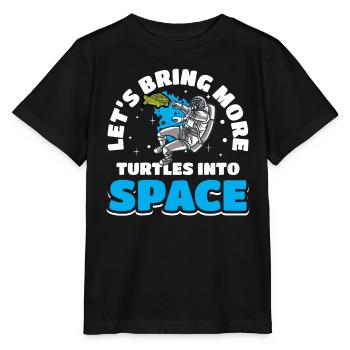 Raketenschiff Satellit Astronauten - Stanley/Stella Kinder T-Shirt MINI CREATOR  - Schwarz - Vorne - Mikhail (115cm)