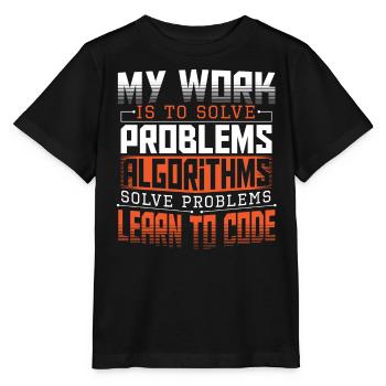 HTML Ingénieur Informatique Hacker - T-shirt bio MINI CREATOR Stanley/Stella Enfant - noir - Devant - Mikhail (115cm)