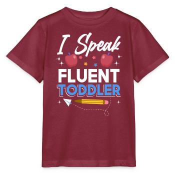 Kindergärtnerin Fließend Kleinkind - Stanley/Stella Kinder T-Shirt MINI CREATOR  - Burgunderrot - Vorne - Kain (125cm)