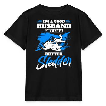 Snowmobiling Snow lovers Sledging - Stanley/Stella MINI CREATOR Kids’ T-Shirt - black - Front - Mikhail (115cm)