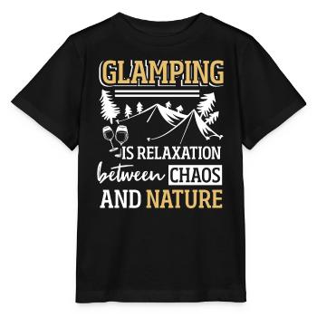 Camping glamour glamping - T-shirt bio MINI CREATOR Stanley/Stella Enfant - noir - Devant - Mikhail (115cm)