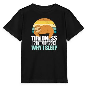 Fatigue Sommeil Fatigué Paresseux - T-shirt bio MINI CREATOR Stanley/Stella Enfant - noir - Devant - Mikhail (115cm)