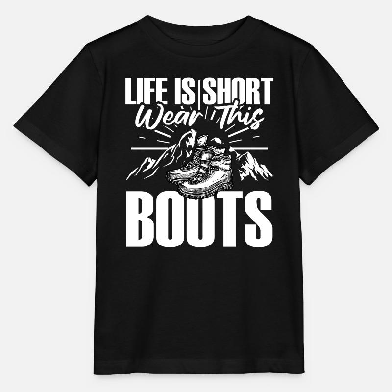 Wandern Wanderschuhe Wanderung - Stanley/Stella Kinder T-Shirt MINI CREATOR  - Schwarz