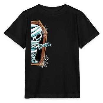 Mummy in the grave Halloween - Stanley/Stella MINI CREATOR Kids’ T-Shirt - black - Front - Mikhail (115cm)