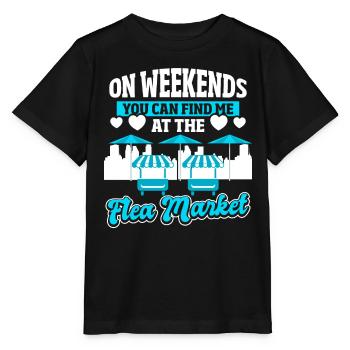 Vendeur junkie d’échange d’objets de collection - T-shirt bio MINI CREATOR Stanley/Stella Enfant - noir - Devant - Mikhail (115cm)