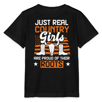 Country Roots Folk - Stanley/Stella Kinder T-Shirt MINI CREATOR  - Schwarz - Vorne - Mikhail (115cm)