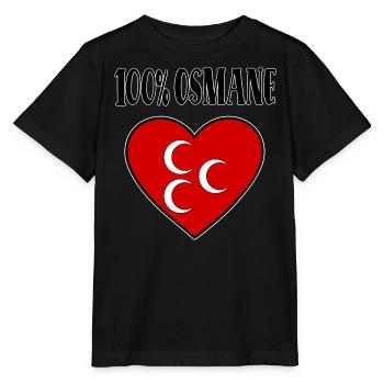 100 % ottoman drapeau ottoman coeur - T-shirt bio MINI CREATOR Stanley/Stella Enfant - noir - Devant - Mikhail (115cm)