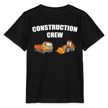 Équipe de construction Construction Machines de construction Chargeuses sur pneus - T-shirt bio MINI CREATOR Stanley/Stella Enfant - noir - Devant - Mikhail (115cm)