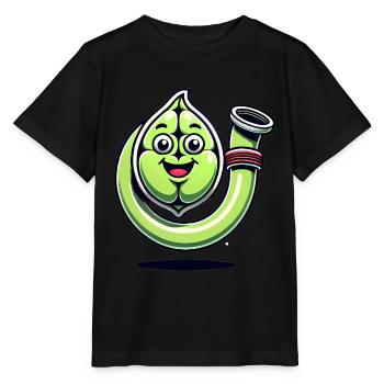 Conception amusante de style tuyau en caoutchouc - T-shirt bio MINI CREATOR Stanley/Stella Enfant - noir - Devant - Mikhail (115cm)