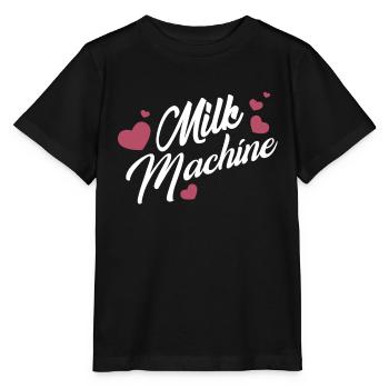 Machine à lait drôle maman allaitante - T-shirt bio MINI CREATOR Stanley/Stella Enfant - noir - Devant - Mikhail (115cm)