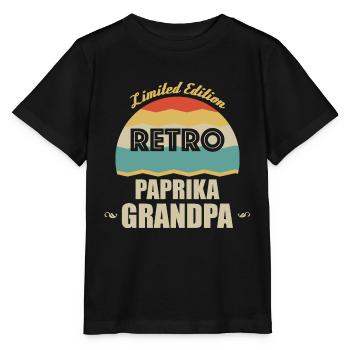 Retro Paprika Grandpa - Stanley/Stella MINI CREATOR Kids’ T-Shirt - black - Front - Mikhail (115cm)